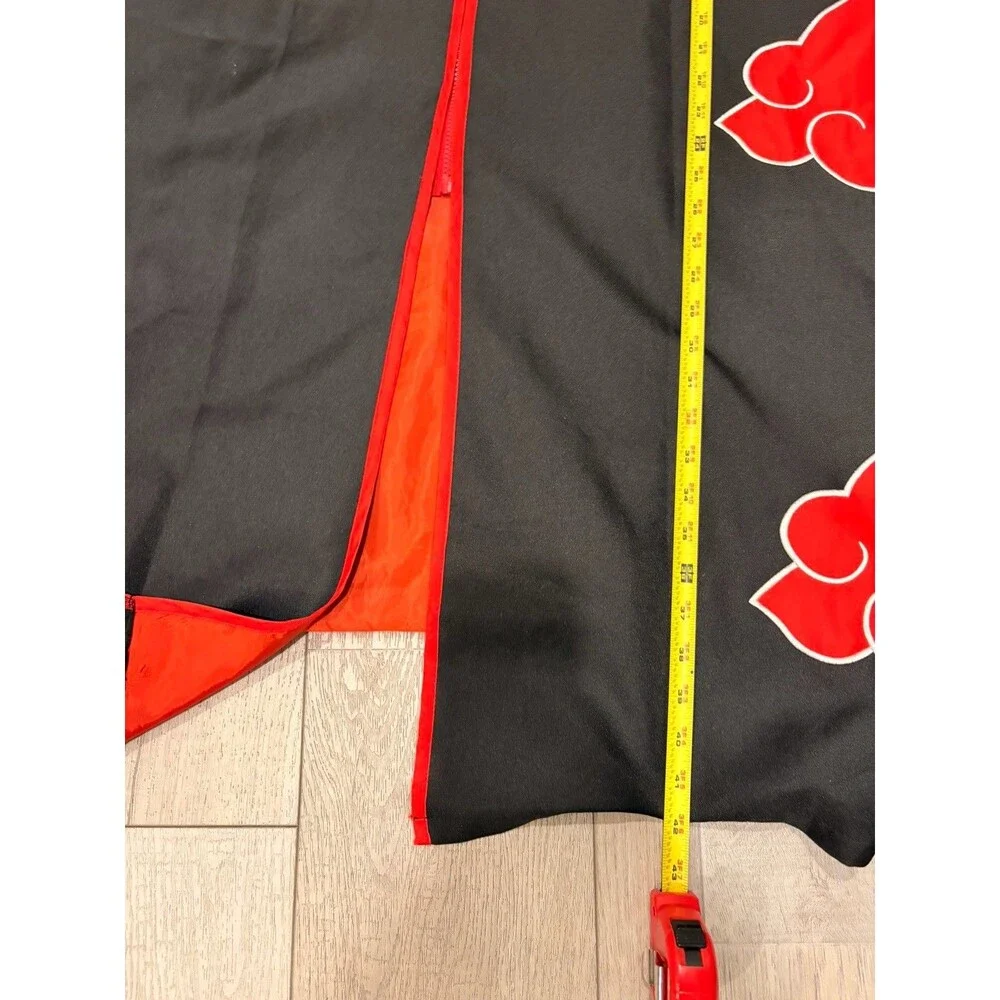 Naruto Anime Costume Cosplay Black Zip Robe Sz Large Itachi Obito Kakashi Sasuke